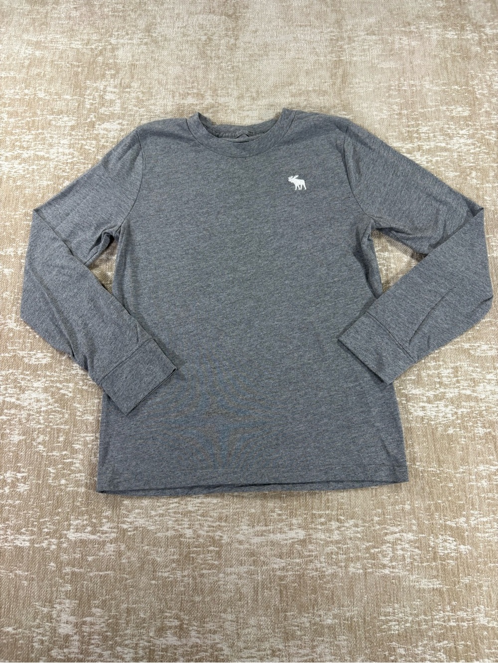 abercrombie kids Heather Gray Long Sleeve Tee with Logo